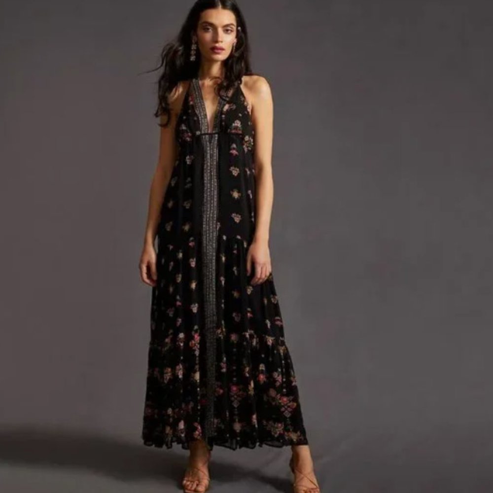 By Anthropologie V-Neck Maxi Dress - NWT - Small